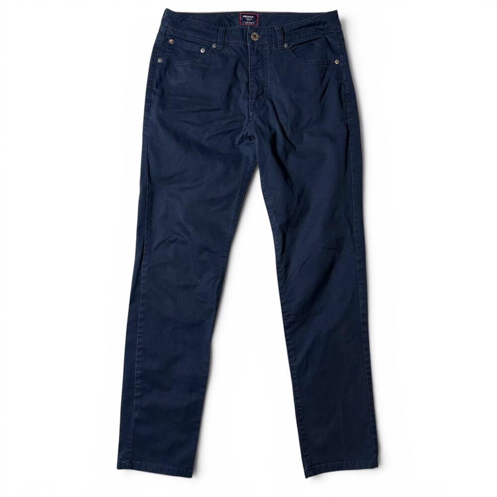 UNTUCKit 5 Pocket Chino Pant Mens Actual Size 30x30 Navy Slim Fit Stretch
